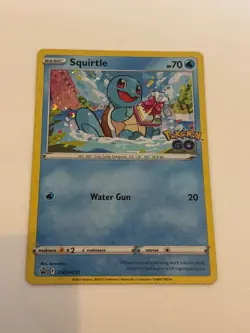 Squirtle SWSH233 Pokemon GO Holo Black Star Promo Pokemon Card - NM - Image 1