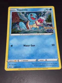 Squirtle SWSH233 Pokemon GO Holo Black Star Promo Pokemon Card - NM - Image 3
