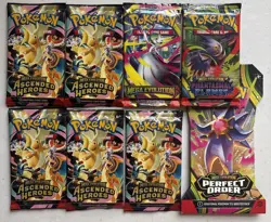 Pokemon TCG Variety Booster Pack Bundle (8 Packs Total) Ascended Heroes Mega Evo - Image 1