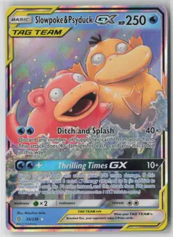 Slowpoke & Psyduck GX 35/236 Holo GX Rare Unified Minds Near Mint - Image 1
