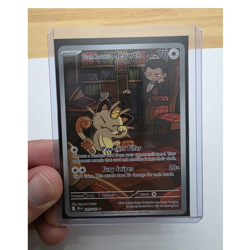Pokemon Team Rocket's Meowth 203/182 Destined Rivals Illustration Rare Holo 70 … - Image 1
