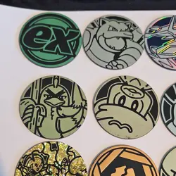 Nintendo Pokemon TCG Flip Coins Lot 12 Holofoil Embossed Pikachu Eevee Blastoise - Image 2