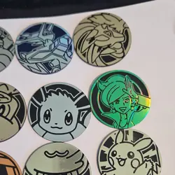 Nintendo Pokemon TCG Flip Coins Lot 12 Holofoil Embossed Pikachu Eevee Blastoise - Image 3
