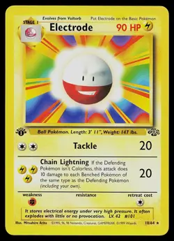 Pokemon Card - Electrode Jungle 1st Edition 18/64 Rare - Image 1
