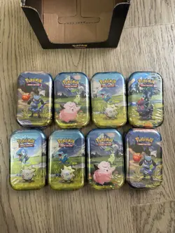 Pokemon TCG Mega Evolutions-Ascended Heros Mini Tin 8 Tins, sealed with Display - Image 2