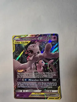Pokemon Mewtwo & Mew GX Ultra Rare Holo TAG TEAM 71/236 270 HP - Image 1