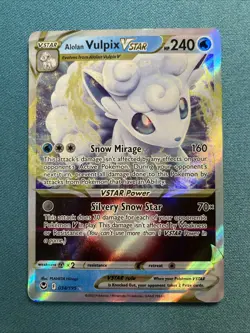 Pokemon TCG Alolan Vulpix VSTAR Silver Tempest 034/195 Holo Ultra Rare MINT - Image 1