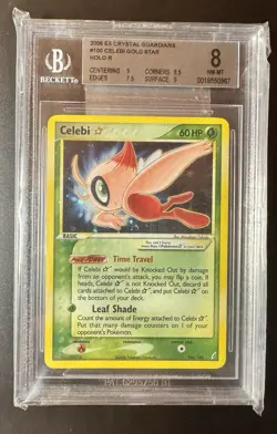 *BGS 8* Celebi Gold Star #100 Holo 2006 Pokemon Ex Crystal Guardians - Image 1
