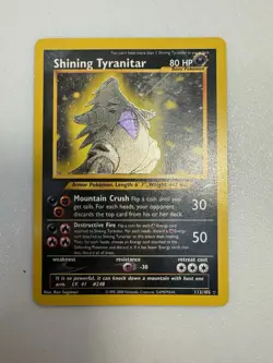 Pokemon Shining Tyranitar Neo Destiny Secret Rare Holo #113/105 80 HP English - Image 1