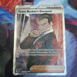 Pokemon TCG Destined Rivals Team Rocket’s Giovanni 225 Ultra Rare - Image 1