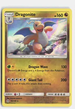 Dragonite 96/149 SM Base Set Holo Holo Rare Pokemon Holo NM - Image 1