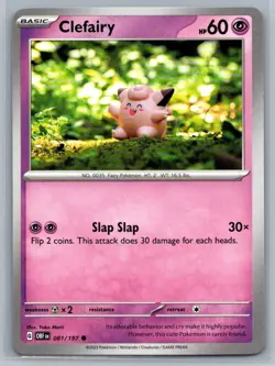 Clefairy 81/197 Obsidian Flames Common Pokemon TCG 2023 - Image 1
