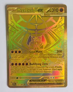 Pokemon Mega Zygarde EX Hyper Rare 124/088 Perfect Order "print line error" - Image 1