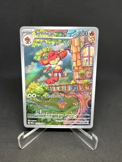 Simisear 100/086 Illustration Rare Pokemon Scarlet Violet White Flare English - Image 1