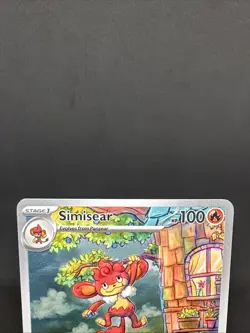 Simisear 100/086 Illustration Rare Pokemon Scarlet Violet White Flare English - Image 3
