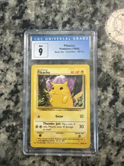 Pikachu 58/102 Yellow Cheeks Unlimited Base Set CGC 9 - Image 1