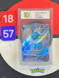 Pokemon TCG S-Chinese Sword &Shield Vaporeon V SR CS4aC 138 Grade10 - Image 1