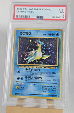 1997 POKEMON JAPANESE FOSSIL LAPRAS #131 - HOLO PSA 7 - Image 3