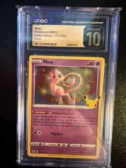 CGC PRISTINE 10 👑 MEW #11 HOLO – 2021 POKEMON CELEBRATIONS - Image 1