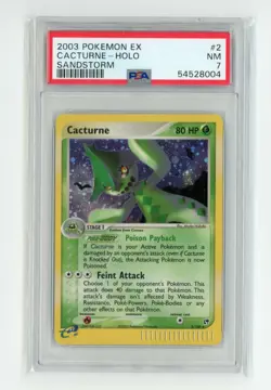 Cacturne 2/100 EX Sandstorm Holo Rare Pokemon - PSA 7 NM - Image 1