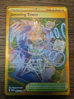 Pokemon Jamming Tower Trainer Hyper Rare Sv10 Destined Rivals 243/182 Holo Engl… - Image 1