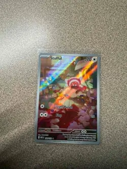 Pokemon Stufful 154/132 Me01: Mega Evolution Full Art Holo NM/M - Image 1