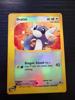 Dratini 107/165 Reverse Holo - Pokemon expedition, print error, near mint - Image 1
