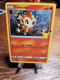 Chimchar 12/25 McDonalds Promo 25th Anniversary 2021 Pokemon TCG LP - Image 1