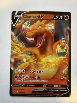 Pokemon TCG Charizard v Holo Ultra Rare Darkness Ablaze 019/189 - Image 1