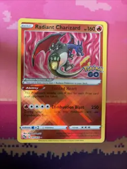 Pokemon Card Radiant Charizard Pokemon Go Holo 011/078 Near Mint - Image 1