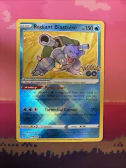 Pokemon Card Radiant Blastoise Pokemon Go Holo 018/078 Near Mint - Image 1