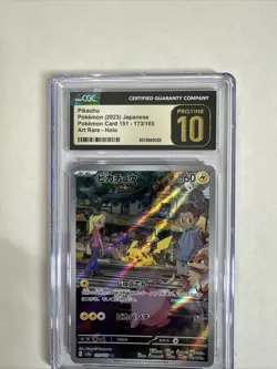 PIKACHU 2023 Japan HOLO Art Rare 173/165 PRISTINE 10 Scarlet and Violet 151 - Image 1