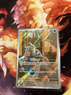 Pokemon Mimikyu 075 Scarlet & Violet Black Star Paldean Fates ETB Promo NM - Image 1