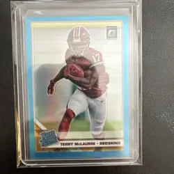 2019 Panini Donruss Optic -Rated Rookie Terry McLaurin #179 Aqua Prizm /299 (RC) - Image 1