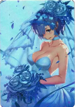 REM RE:ZERO Holographic Custom Art Goddess Story Anime Collectible Card - Image 1