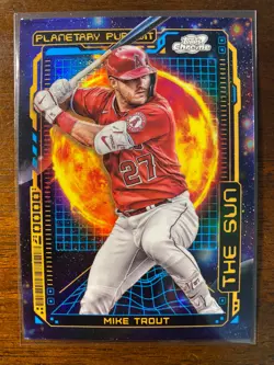 2023 Topps Cosmic Chrome Mike Trout #PPS-2 Planetary Pursuit The Sun SP Angels - Image 1