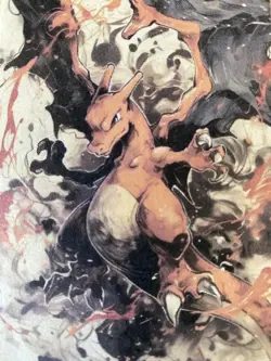 Japanese ART STYLE Charizard Fan Full Art Pokemon Custom Card/perfect bookmark - Image 1