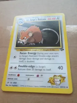 Lt. Surge's Raticate - 53/132 - Common WOTC TCG—Gym Challenge Pokemon Card - Image 5