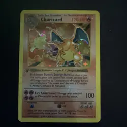 Pokemon Charizard 004/102 Base Set Holo Rare 120 HP English Trading Card - Image 1