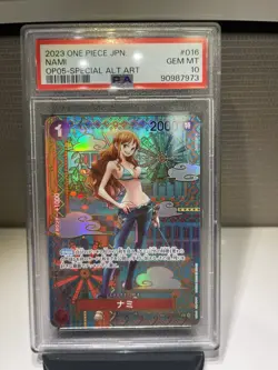 PSA 10 Nami SP Alt Art OP01-016 Awakening of the New Era Japanese ONE PIECE Card - Image 1