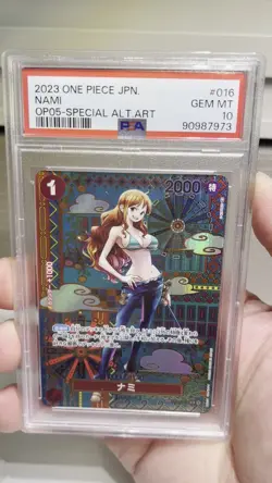 PSA 10 Nami SP Alt Art OP01-016 Awakening of the New Era Japanese ONE PIECE Card - Image 2