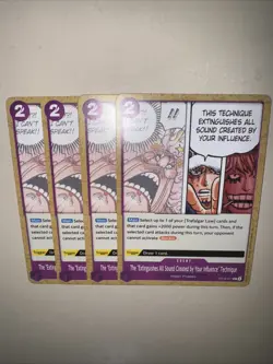 OP12-077 The ‘Extinguishes All Sound. X4 Playset One Piece Card Game TCG CCG Eng - Image 5