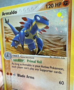 Pokemon TCG EX Sandstorm Armaldo Holo Rare Card 1/100 WOTC 2003 - Image 1