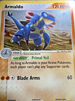 Pokemon TCG EX Sandstorm Armaldo Holo Rare Card 1/100 WOTC 2003 - Image 3