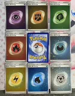 Pokemon 151 Energy Cosmos Holo Set Lot NM Complete Lot Of 8 Cards - Image 1