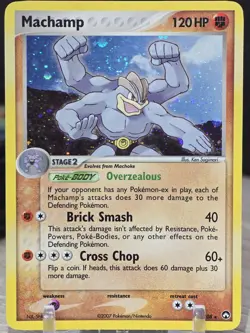 Pokemon Card Machamp 11/108 EX Power Keepers 2007 Vintage Holo Rare Cool SWIRL! - Image 5