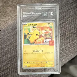 Pokemon Pikachu 020/M-P M-P Promo Japanese 2023 TAG Graded 10 TCG Card - Image 1