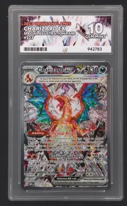 Pokemon TCG Charizard EX Card Scarlet Violet Obsidian Flames 223/197 Ace 10 - Image 1