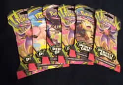6 Packs Of Booster Pokemon Cards Mega Evolution Unopened - Image 1