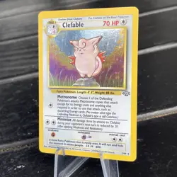 Pokemon TCG Clefable Jungle Holo Rare Card 1/64 Stage English Unlimited LP - Image 5